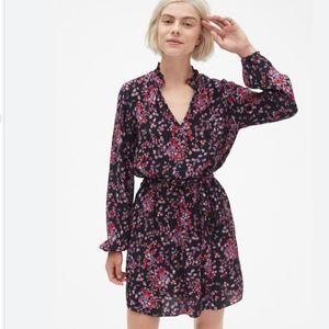 GAP Long Sleeve Mockneck Dress with Tie-Waist